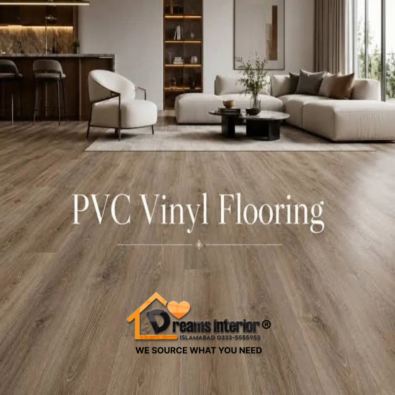 PVC vinyl flooring 1.3mm made in China available in Stock at Dreams Interior Islamabad